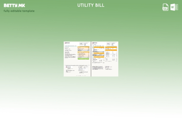 Модерен стил на USA Comcast шаблон за сметки за комунални услуги